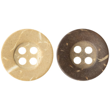 Round Coconut Shell Buttons for Kids' Clothes DIY 100pcs - Lots of Buttons