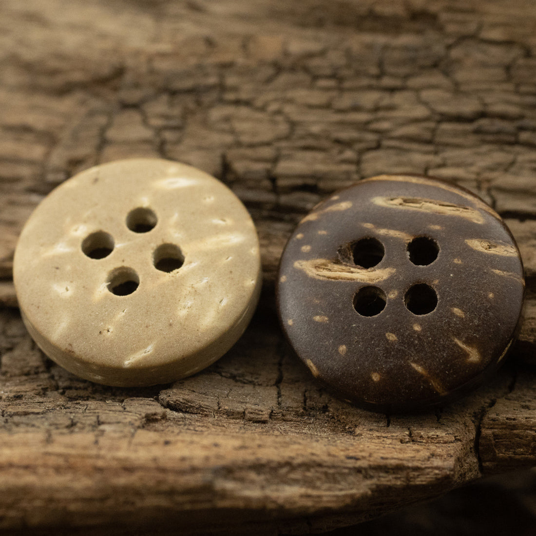 Round Coconut Shell Buttons for Kids' Clothes DIY 100pcs - Lots of Buttons