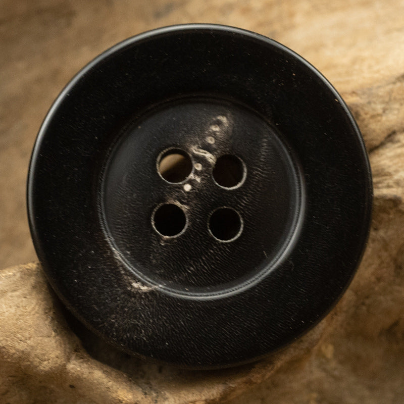 Black Horn Buttons for Winter Outwear 10pcs - Lots of Buttons
