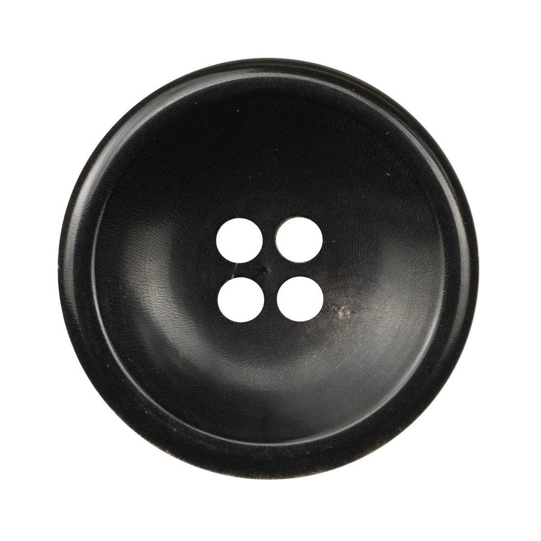 30MM Large Black Bowl-Shaped Buffalo Horn Coat Buttons 10pcs - Lots of Buttons