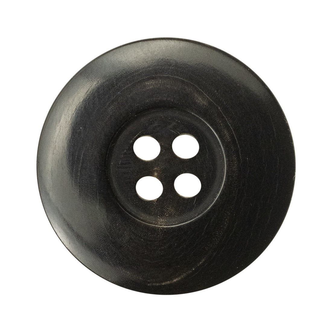Natural Black Horn 28mm Large Buttons for Thick Woolen Coats 6pcs - Lots of Buttons