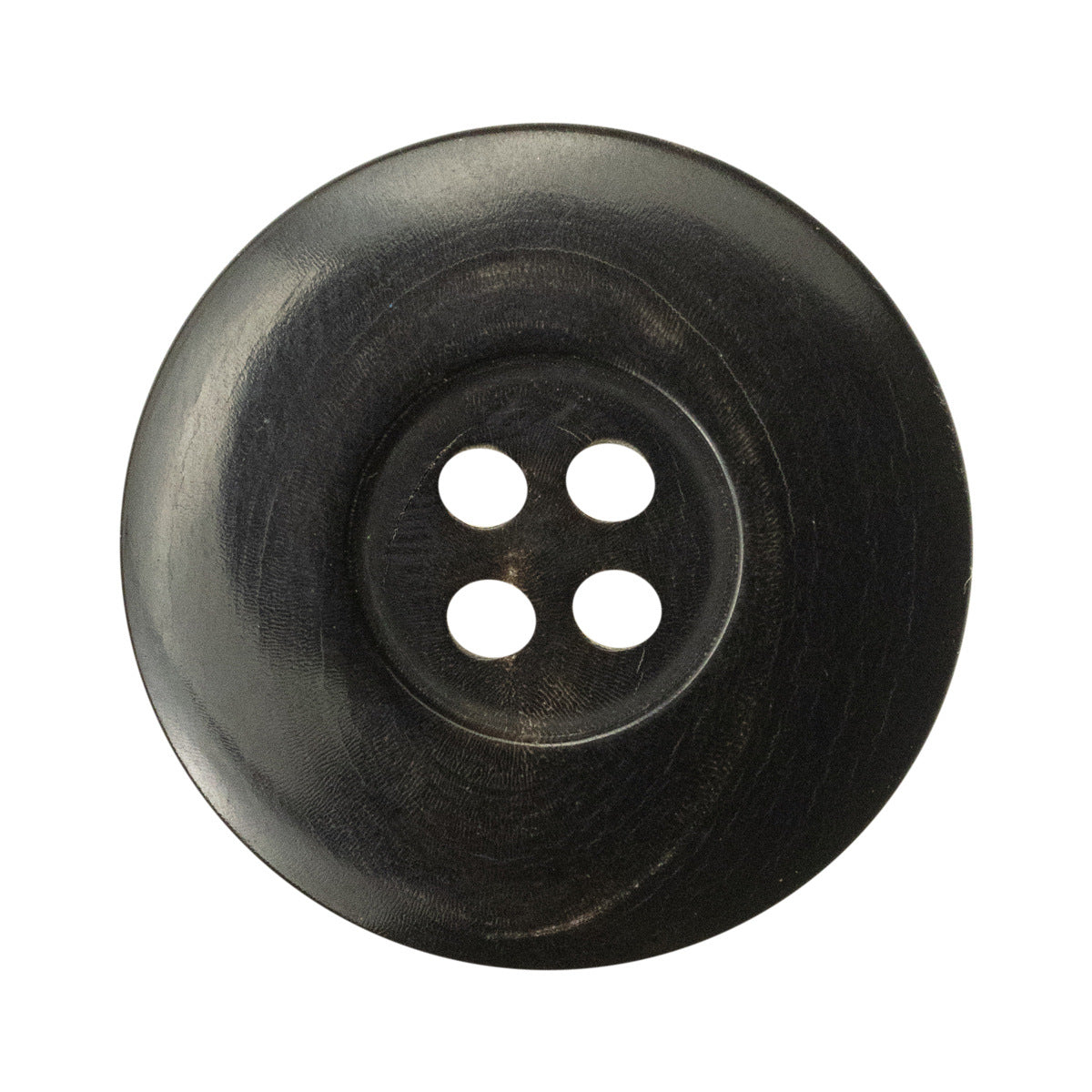 Natural Black Horn 28mm Large Buttons for Thick Woolen Coats 6pcs - Lots of Buttons