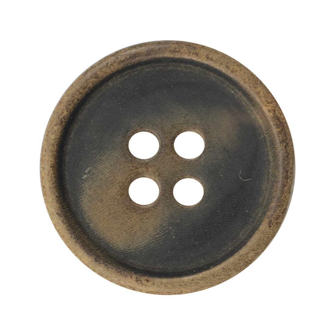 Vintage Burnished Horn 4 Hole Buttons for Motorcycle Leather Jackets 10pcs - Lots of Buttons