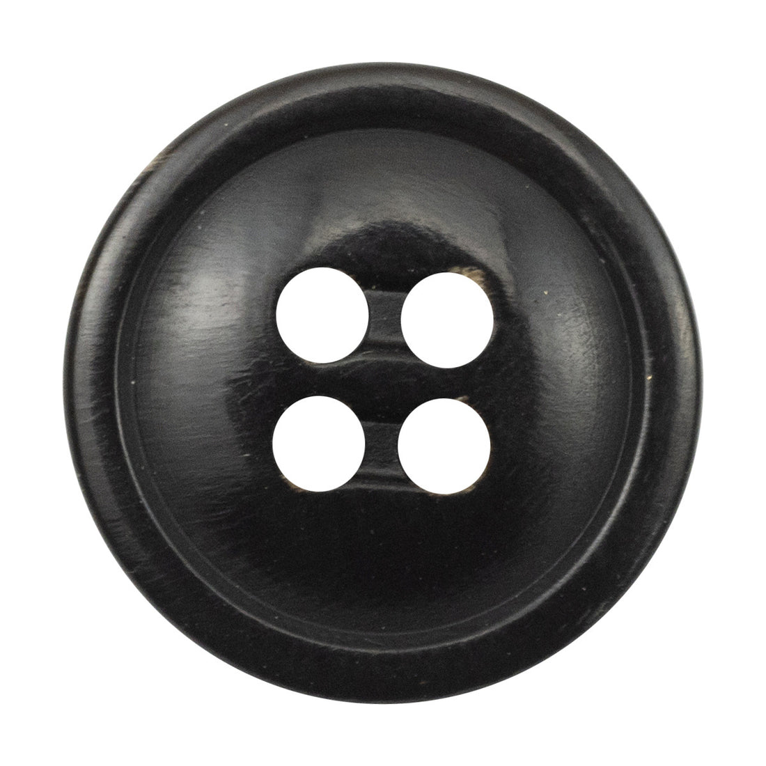 10/11.5/12.5mm Natural Black Genuine Horn Four-Hole Buttons 10pcs - Lots of Buttons
