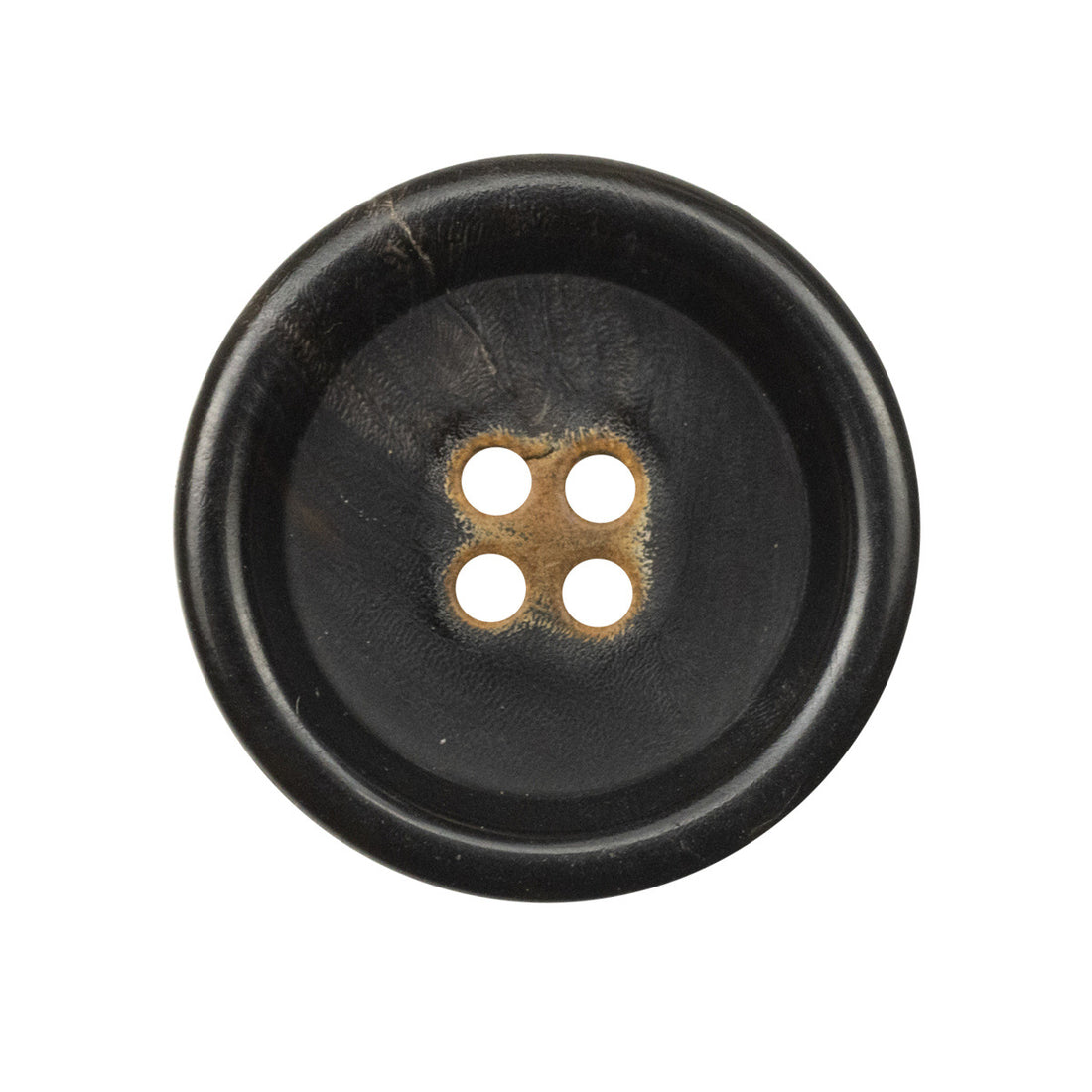 Vintage Burnt Hole Yellowish Horn Buttons for Jackets Uniforms 10pcs - Lots of Buttons