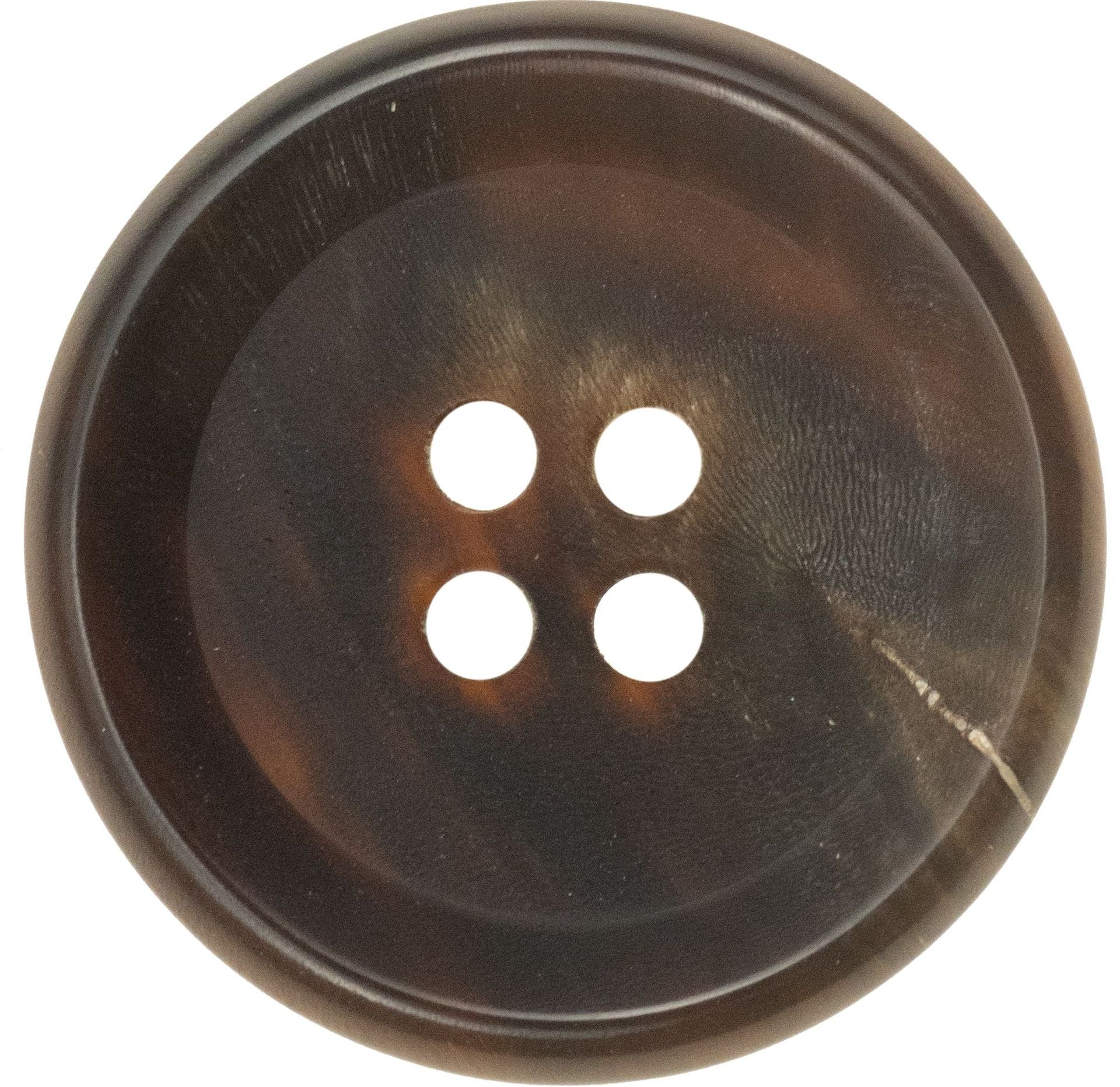15-25mm Vintage Dark Coffee Black Genuine Horn Buttons 10pcs - Lots of Buttons