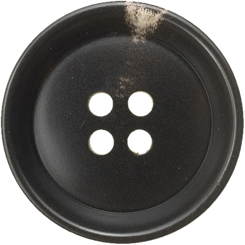 Round 4-Hole Pan-Shaped Horn Buttons for Casual Vintage Jackets - 10pcs - Lots of Buttons