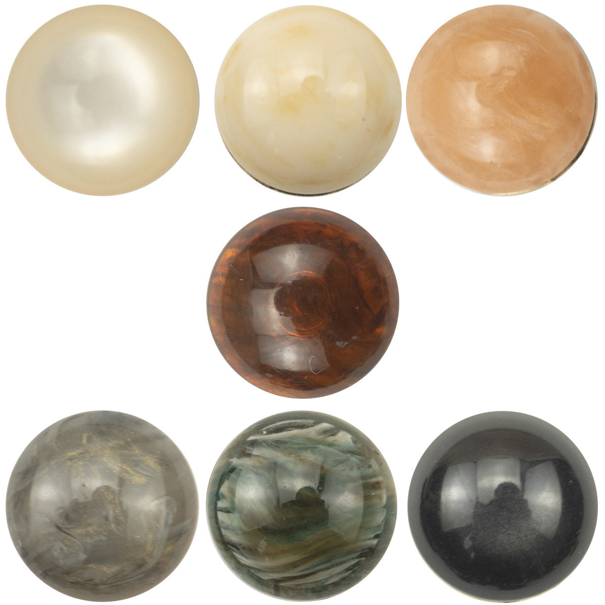 Chinese Style Cheongsam Hanfu Stone Metal Shank Buttons,10pcs - Lots of Buttons