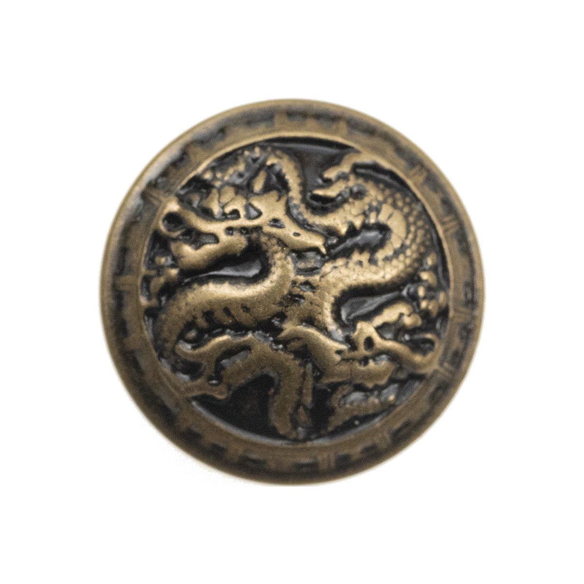 Vintage Chinese Dragon Hollow Brass Metal Shank Button,10pcs - Lots of Buttons
