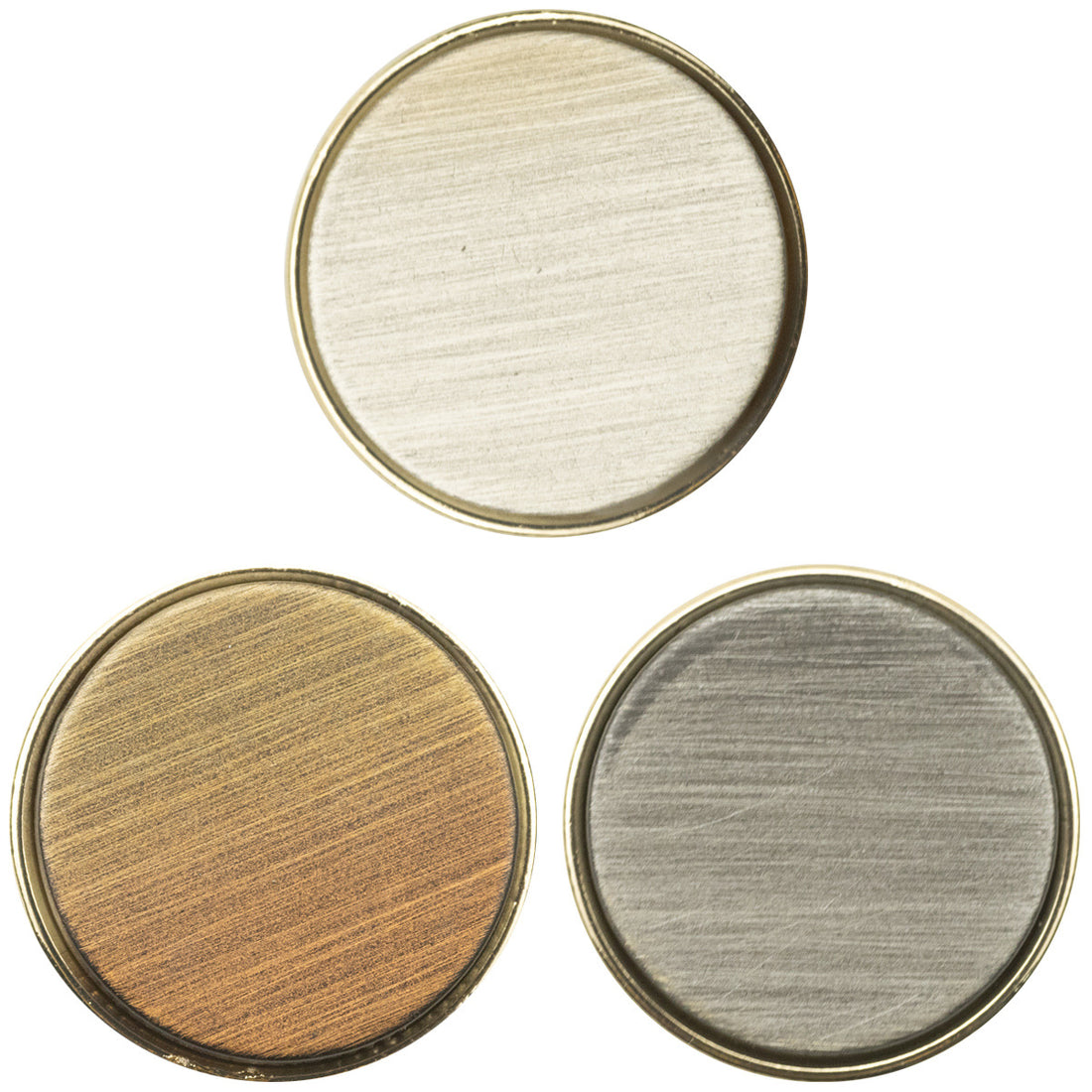 15-25mm Gradient Gray and Orange Resin Metal Buttons 6pcs - Lots of Buttons