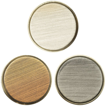 15-25mm Gradient Gray and Orange Resin Metal Buttons 6pcs