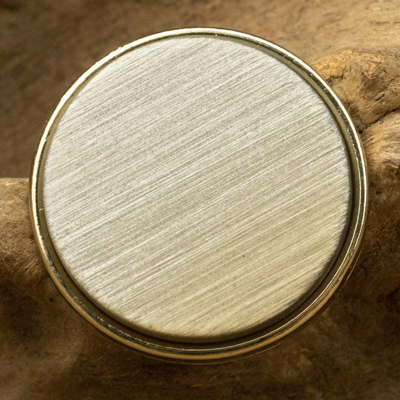 15-25mm Gradient Gray and Orange Resin Metal Buttons 6pcs