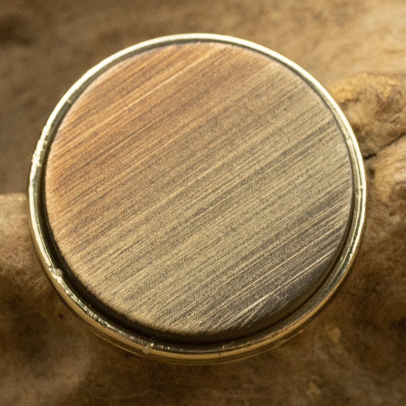 15-25mm Gradient Gray and Orange Resin Metal Buttons 6pcs