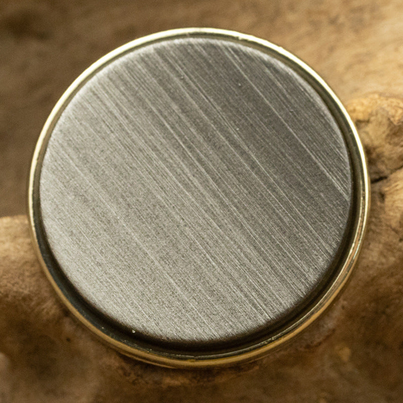15-25mm Gradient Gray and Orange Resin Metal Buttons 6pcs