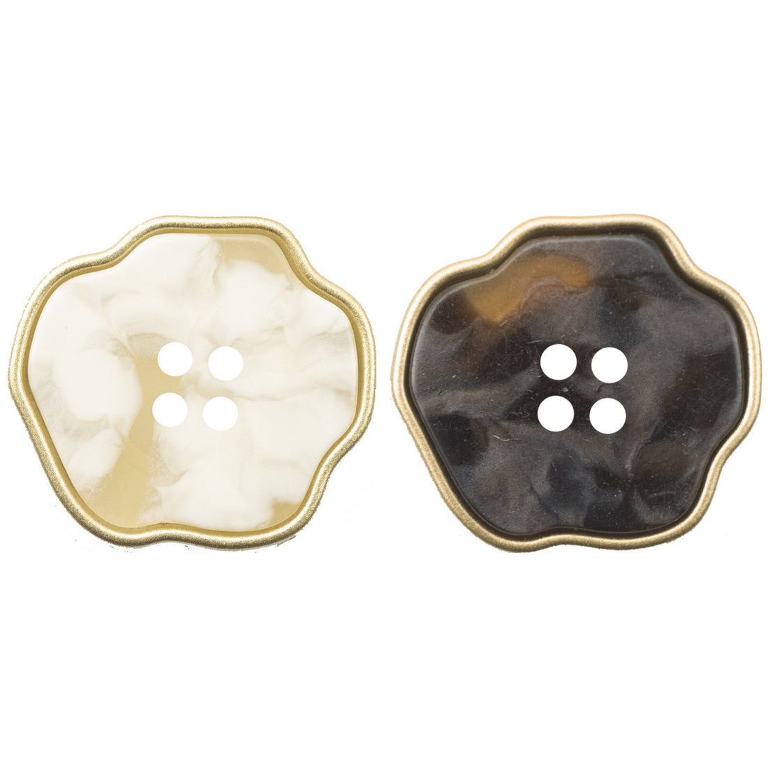 18-38mm Plum Blossom-Shaped Resin Buttons for Vintage Jackets 10pcs - Lots of Buttons