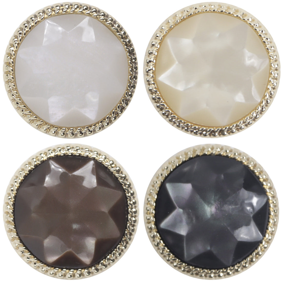 18-23mm Golden Lace Resin Diamond Pattern Metal Button 10pcs - Lots of Buttons