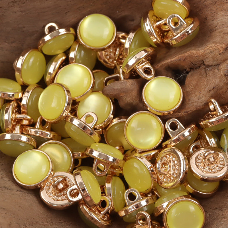 12.5mm Emerald Green Resin Buttons for Dresses Shirts 10pcs - Lots of Buttons