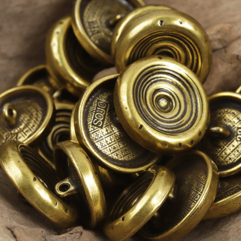 Antique Color Bowl-Shaped Shank Metal Buttons,10PCS - Lots of Buttons