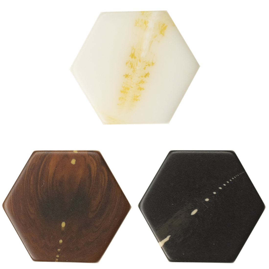 Diamond-Shaped Marble Texture Resin Shank Buttons for Luxury Clothing 6pcs - Lots of Buttons