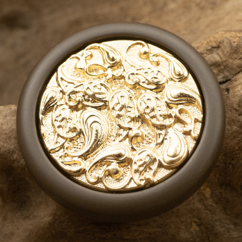 Round Auspicious Cloud Chinese Style Metal Button with Shank 10pcs - Lots of Buttons