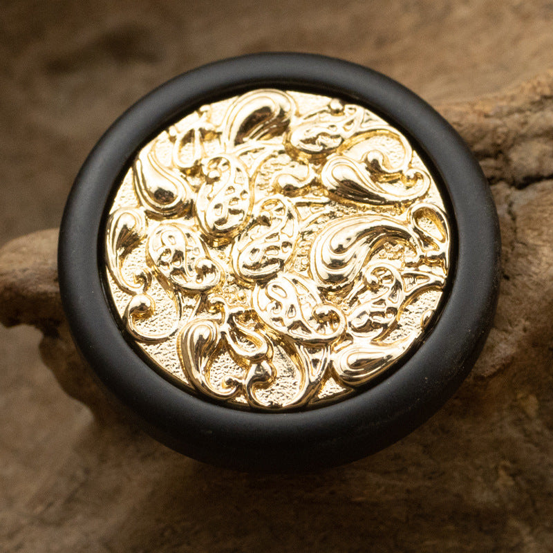Round Auspicious Cloud Chinese Style Metal Button with Shank 10pcs - Lots of Buttons