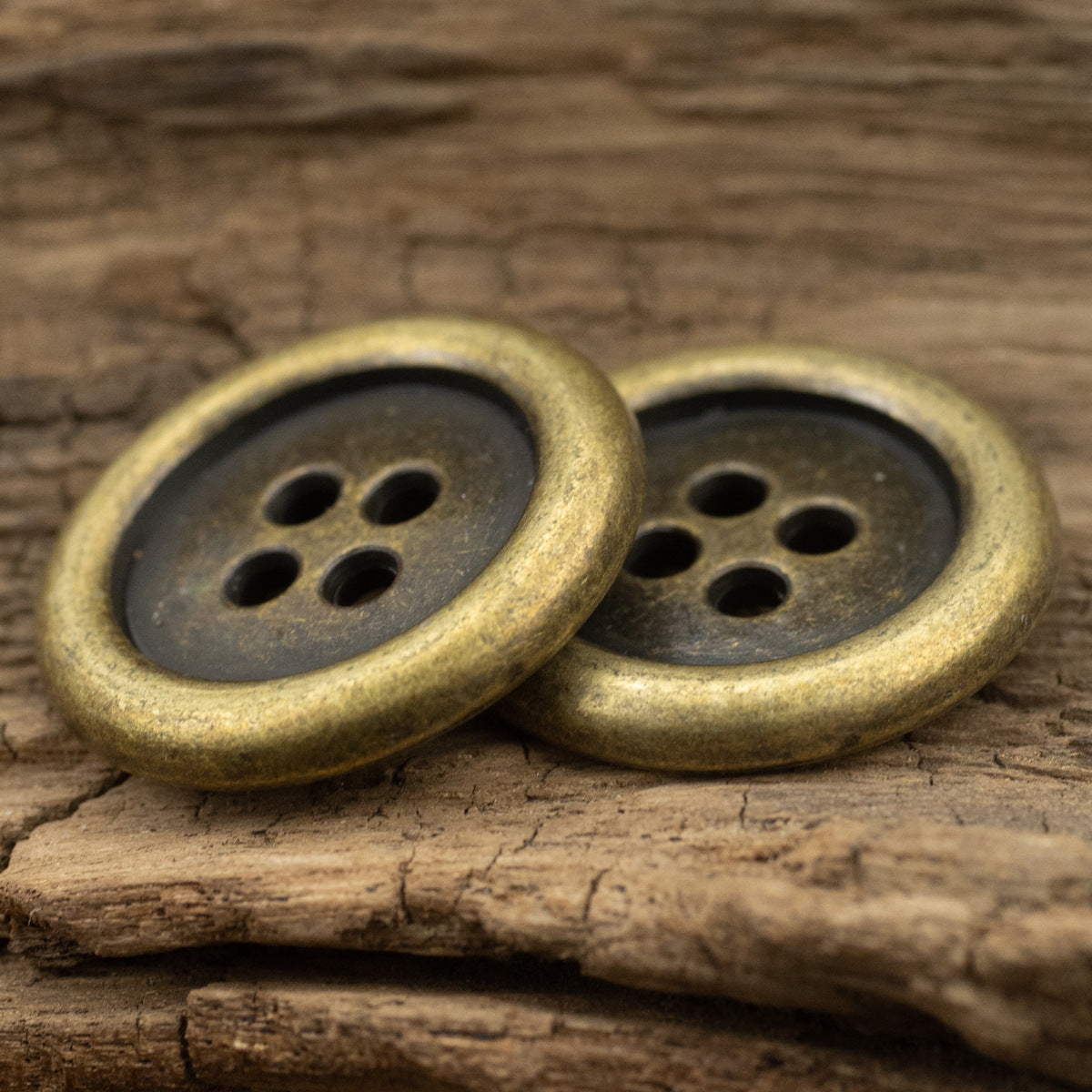 Vintage Bronze Metal Buttons for Denim Jackets and Vests - 10pcs - Lots of Buttons