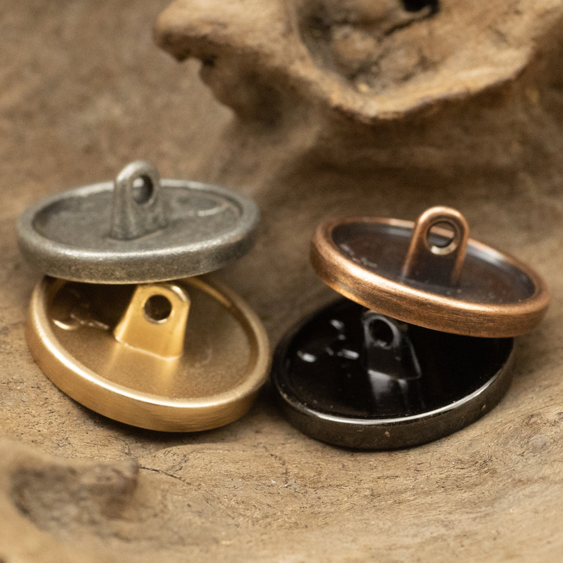 Retro Nautical Anchor Element Metal Buttons for Suits and Coats 5pcs - Lots of Buttons