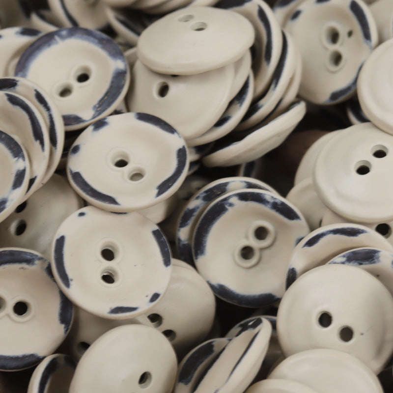 11.5mm Bowl-Shaped Distressed Rust-Colored Metal Buttons 10pcs - Lots of Buttons