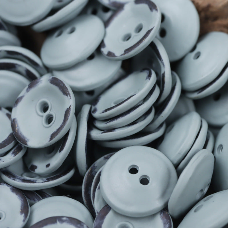 11.5mm Bowl-Shaped Distressed Rust-Colored Metal Buttons 10pcs - Lots of Buttons