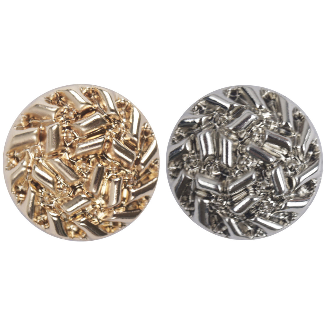 20-25mm Gold and Silver Abstract Art Metal Buttons with Handle 10pcs - Lots of Buttons