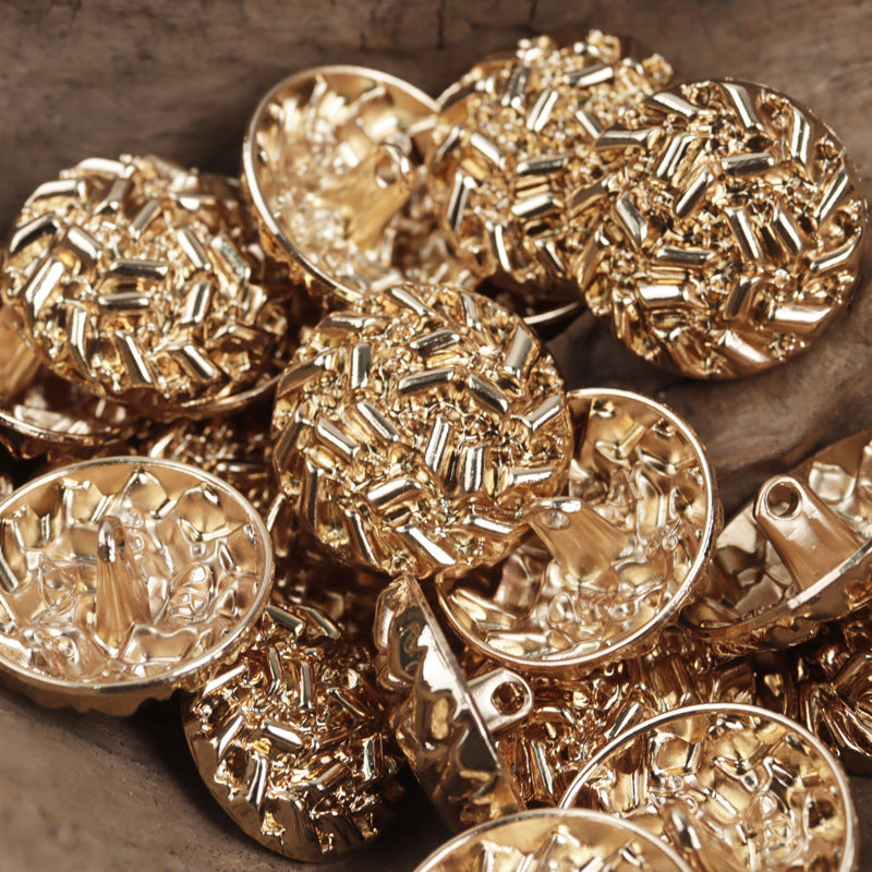 20-25mm Gold and Silver Abstract Art Metal Buttons with Handle 10pcs