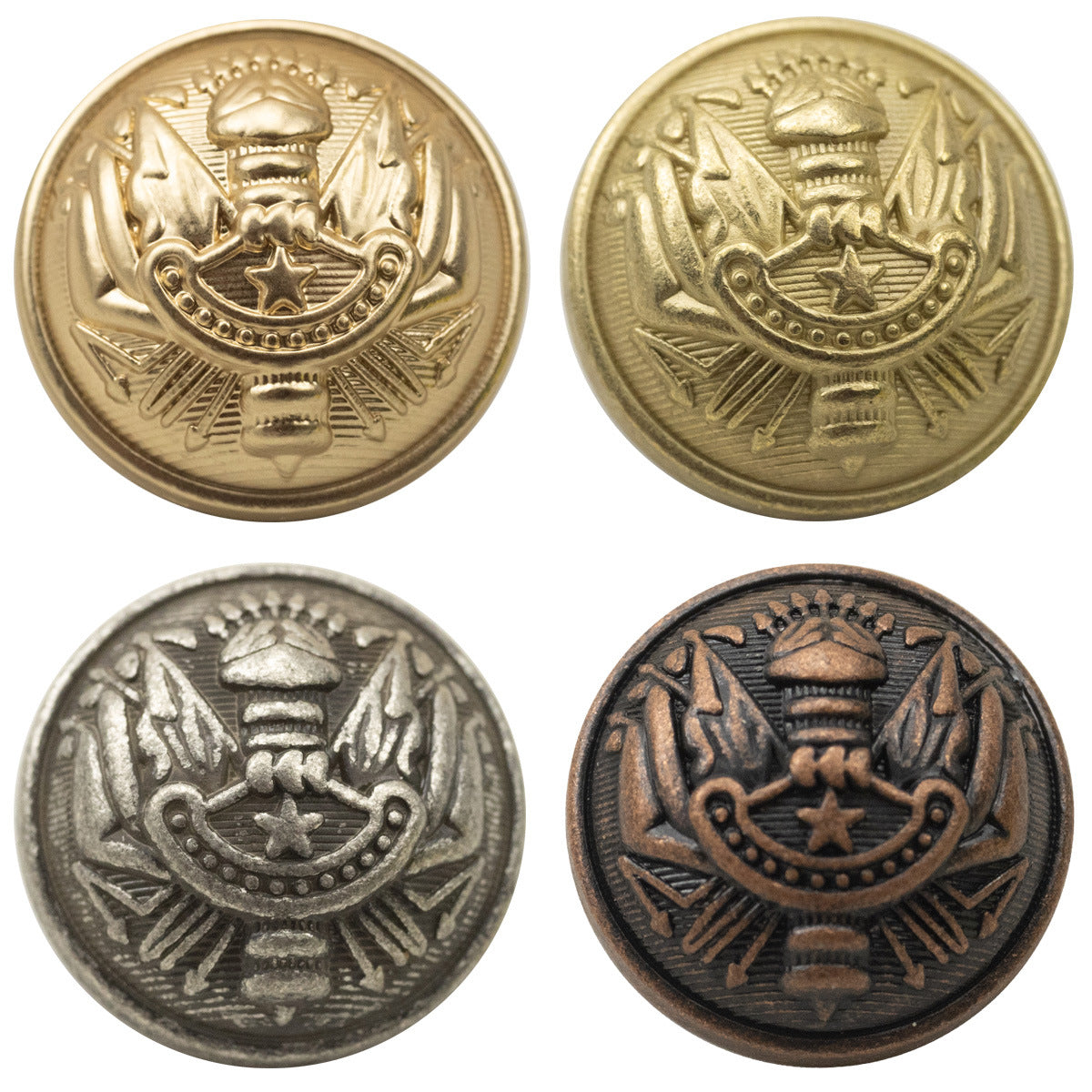 Chinese Style Opera Flag Antique Silver Metal Shank Buttons 10pcs - Lots of Buttons