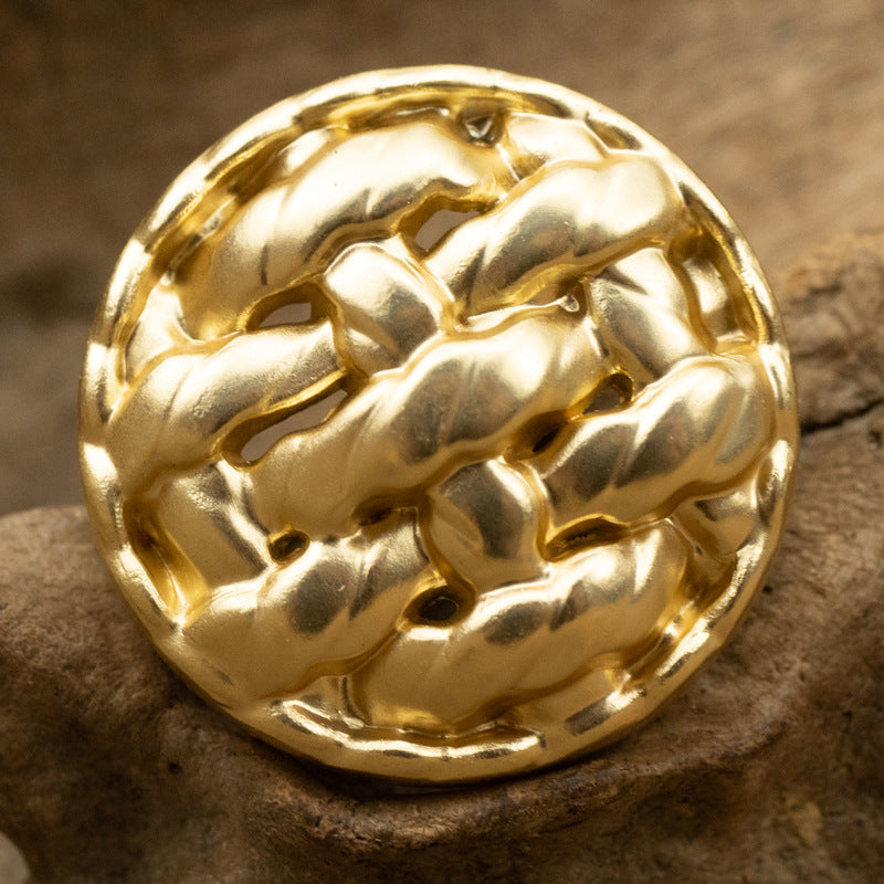 Vintage Gold Twisted Braided Metal Button with Shank,10pcs - Lots of Buttons