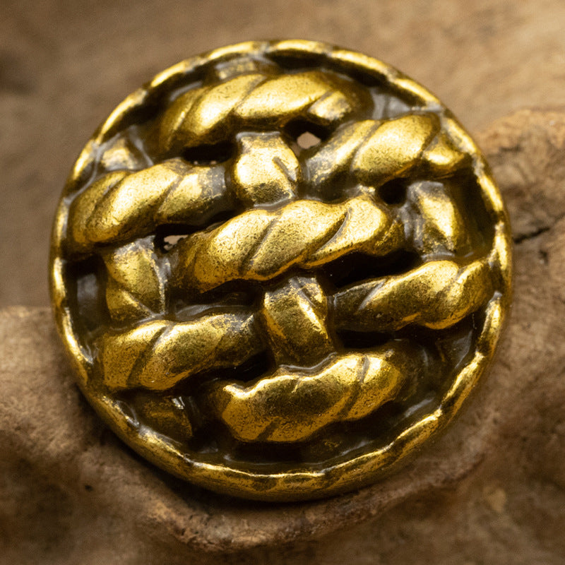 Vintage Gold Twisted Braided Metal Button with Shank,10pcs - Lots of Buttons