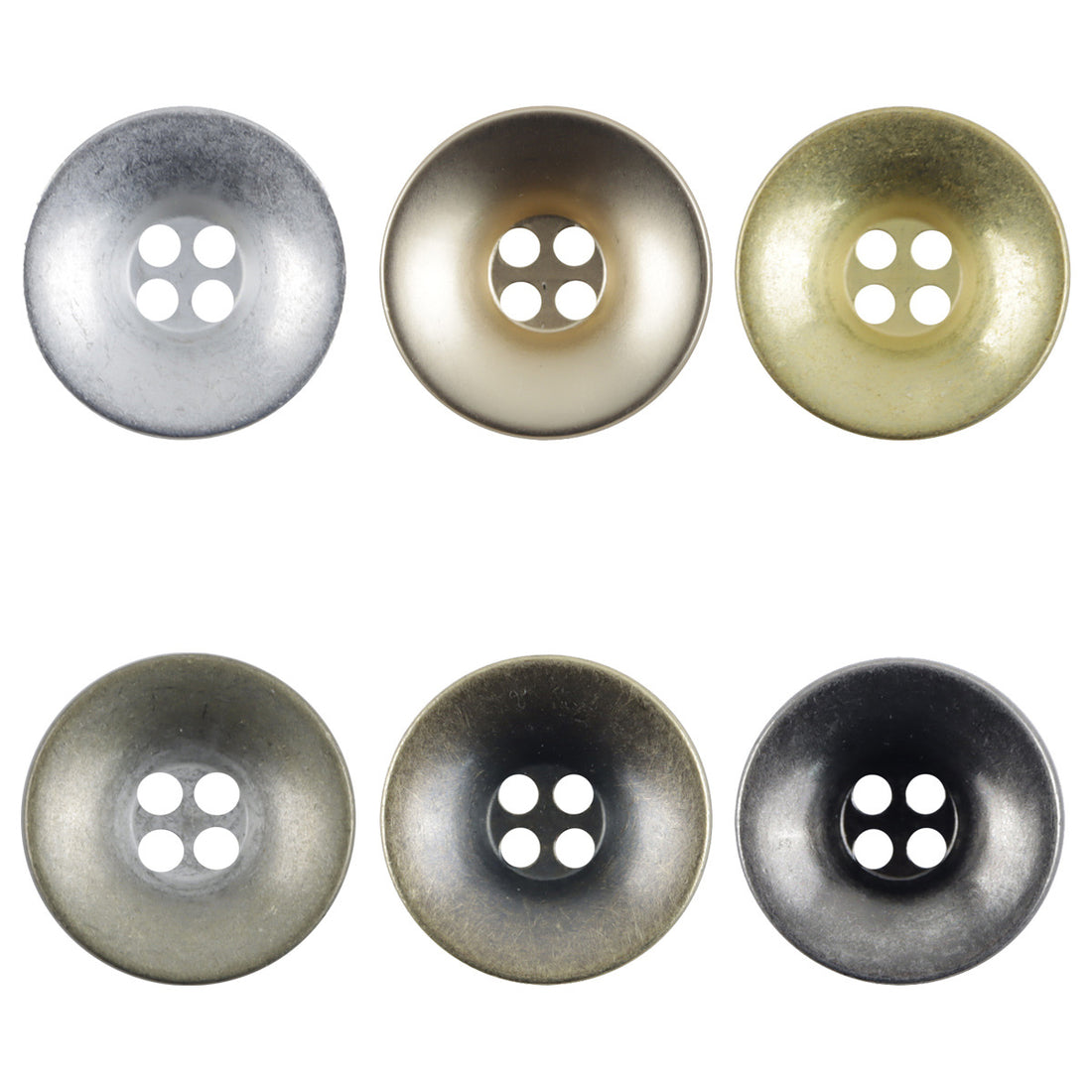 Bronze Bowl-Shaped Metal Buttons for Retro Trendy Overcoats 10pcs - Lots of Buttons