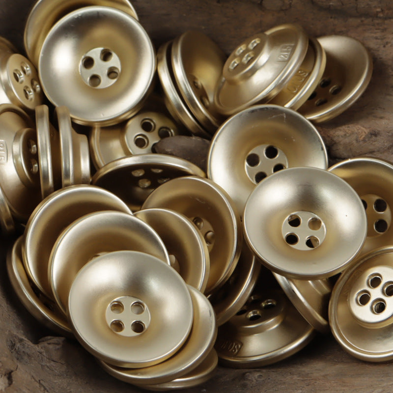 Bronz Tálaló Formájú Fém Gombok Retro Divatos Kabátokhoz 10db