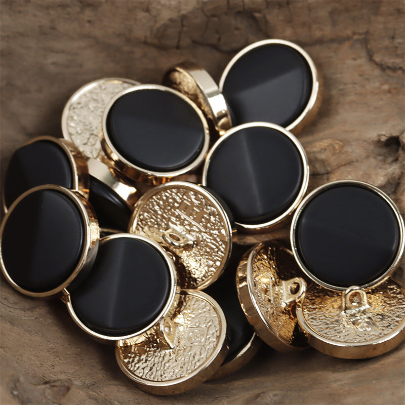 Golden Metallic Base Shank Buttons for Windbreaker Coat Jacket 10pcs - Lots of Buttons