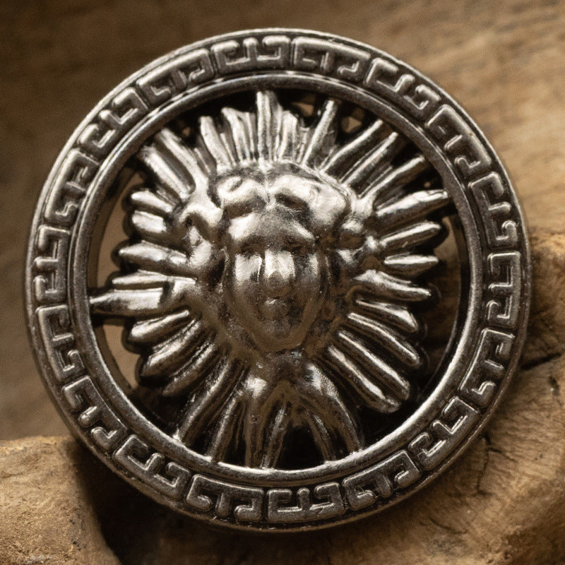 Hollowed Indian Goddess Statue Metal Shank Button 10pcs
