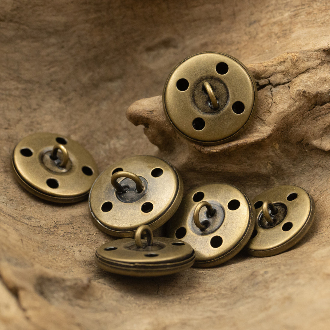 Antique Bronze Brass Buttons for College Style JK Uniforms - 30PCS - Lots of Buttons