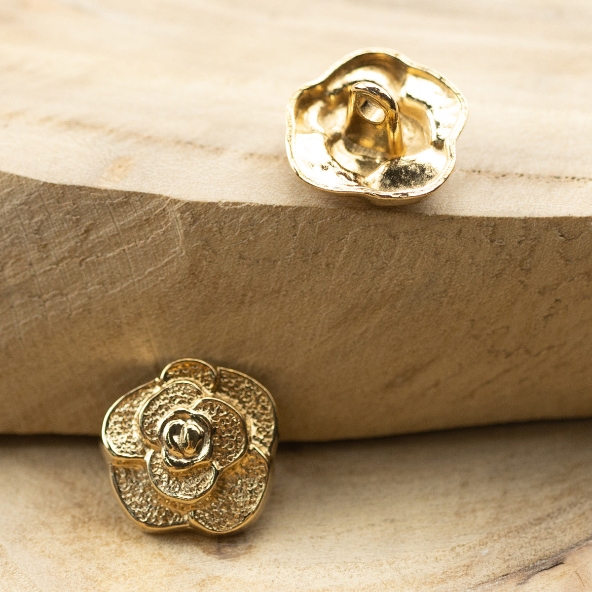 Golden Rose Metal Buttons for Children's Cardigans 20pcs - Lots of Buttons