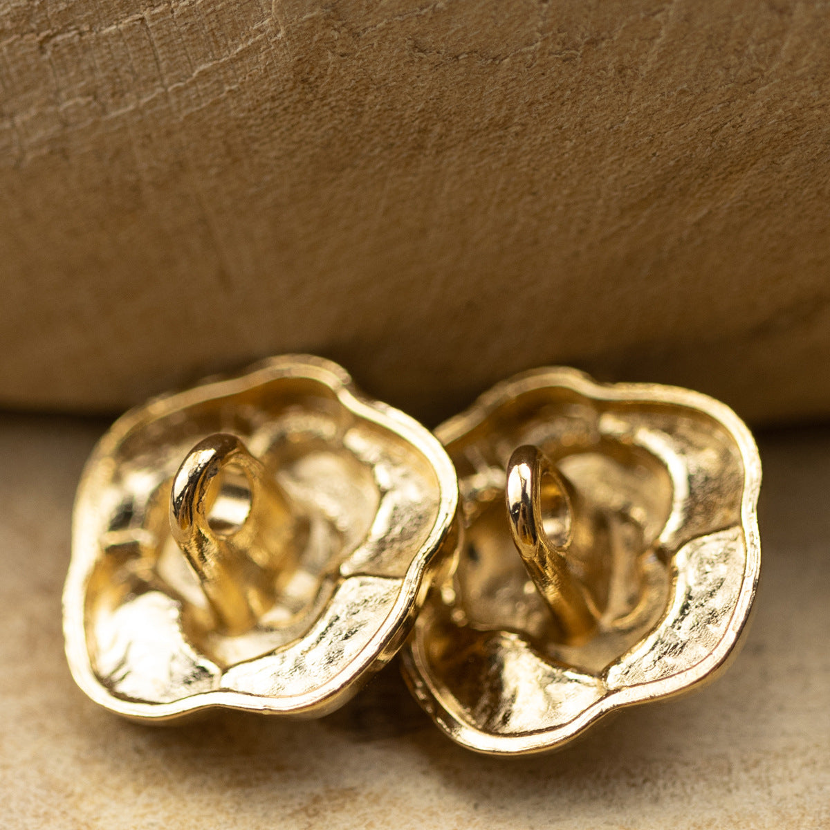 Golden Rose Metal Buttons for Children's Cardigans 20pcs - Lots of Buttons
