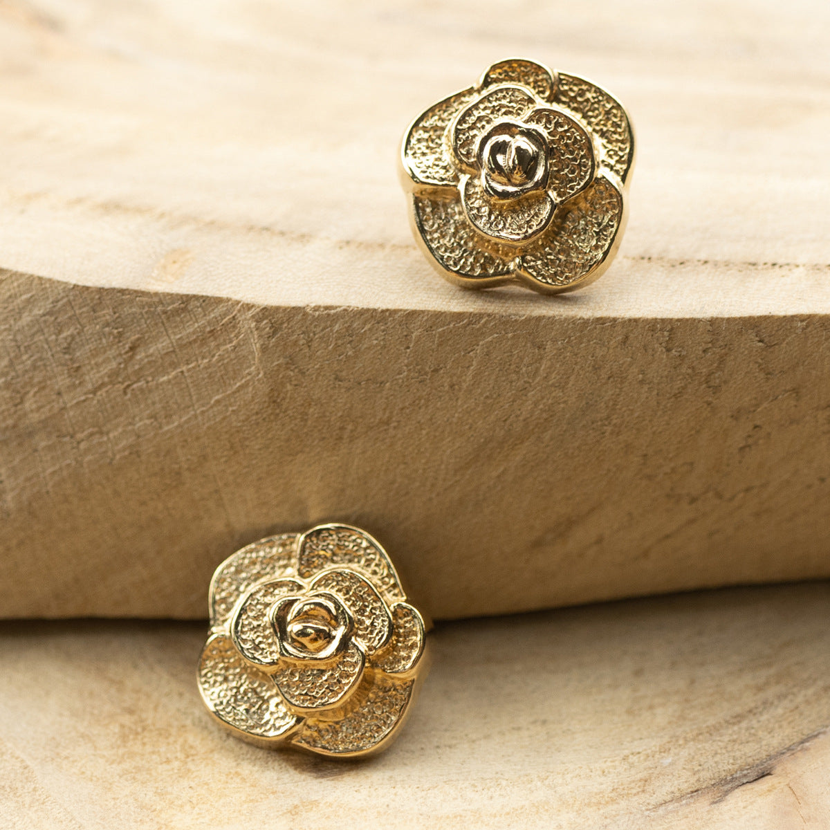Golden Rose Metal Buttons for Children's Cardigans 20pcs - Lots of Buttons