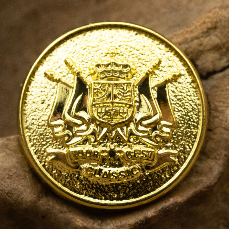Golden Double Lion Shield Metal Buttons for Japanese School Uniforms 10pcs - Lots of Buttons