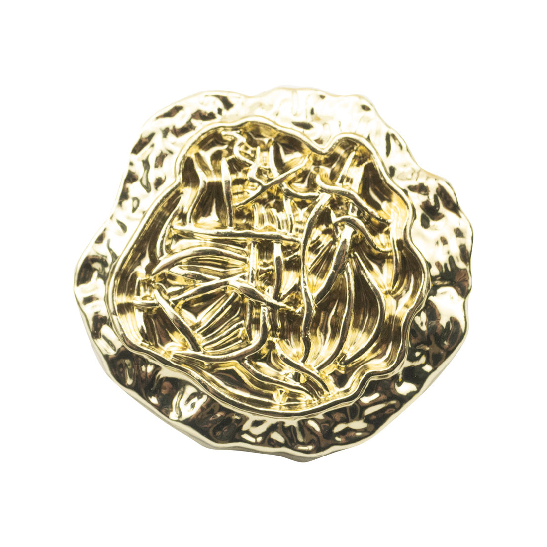 18/23mm Golden Polygonal Metal Buttons for Designers 10pcs - Lots of Buttons