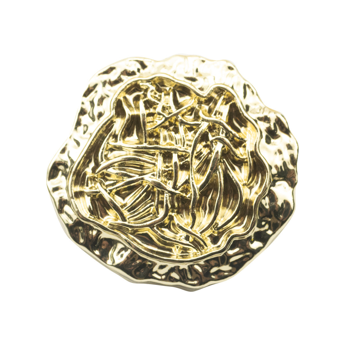 18/23mm Golden Polygonal Metal Buttons for Designers 10pcs - Lots of Buttons
