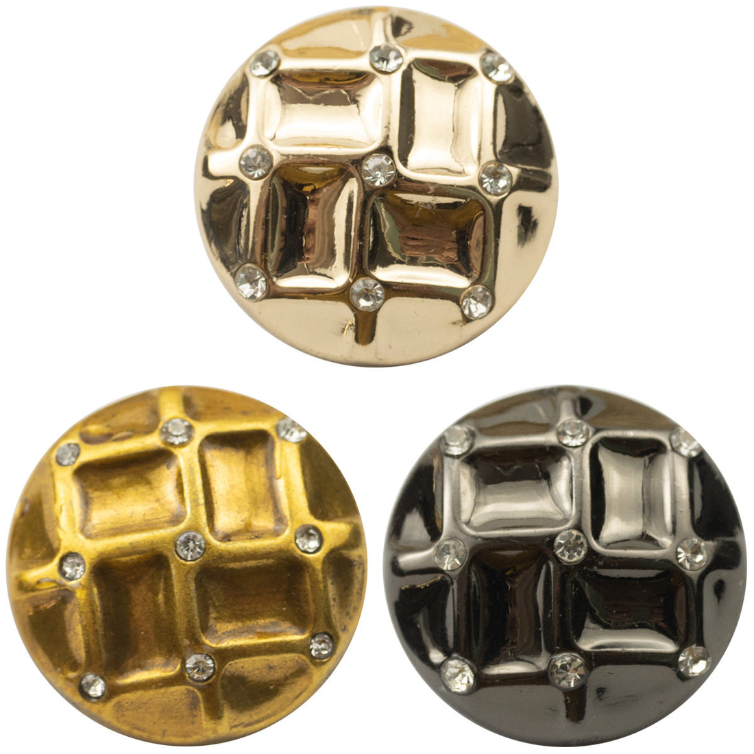 Diamond Rose Gold Black Woven Metal Buttons for Suit Jackets 10pcs - Lots of Buttons