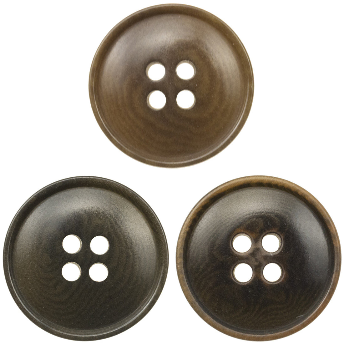 Vintage Burnt Dark Green Eco-Friendly Natural Fruit Buttons 10pcs - Lots of Buttons