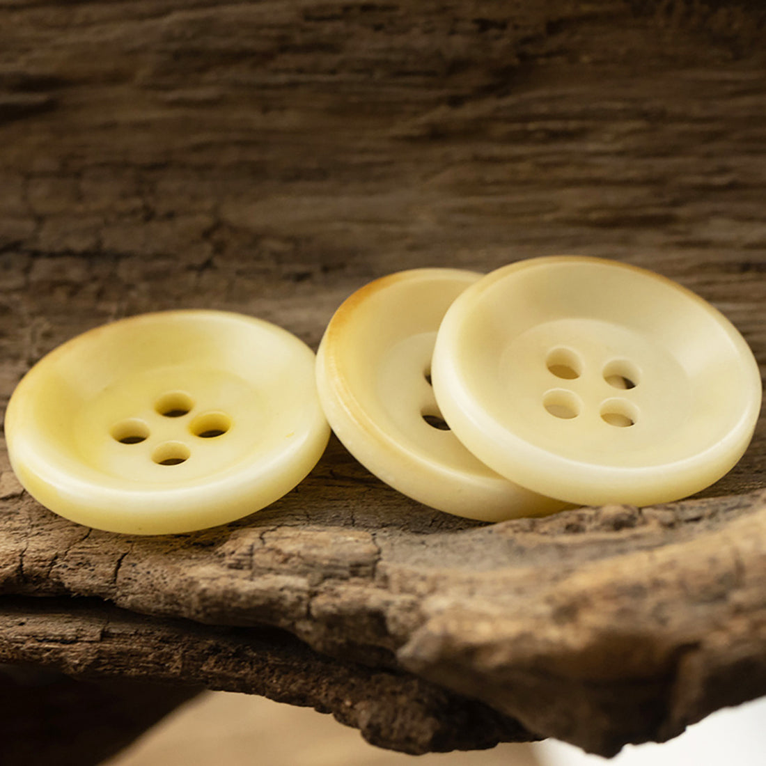 18mm Light Yellow Eco-Friendly Fruit Buttons for Knitwear 10pcs - Lots of Buttons