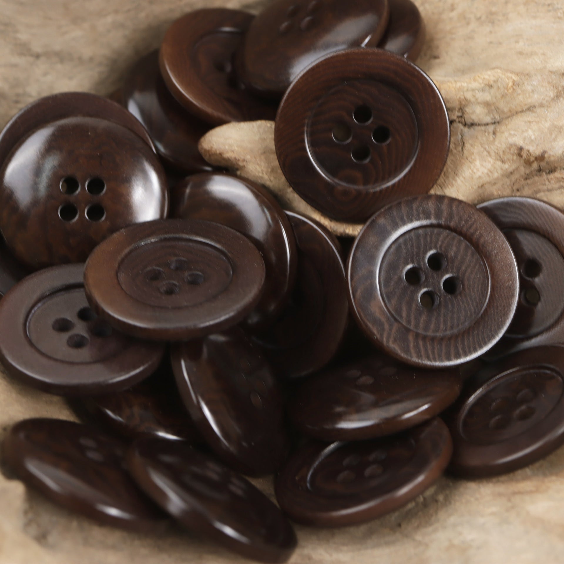 Red-Orange Natural Tagut Nut Buttons for Shirts Cardigans 10pcs - Lots of Buttons