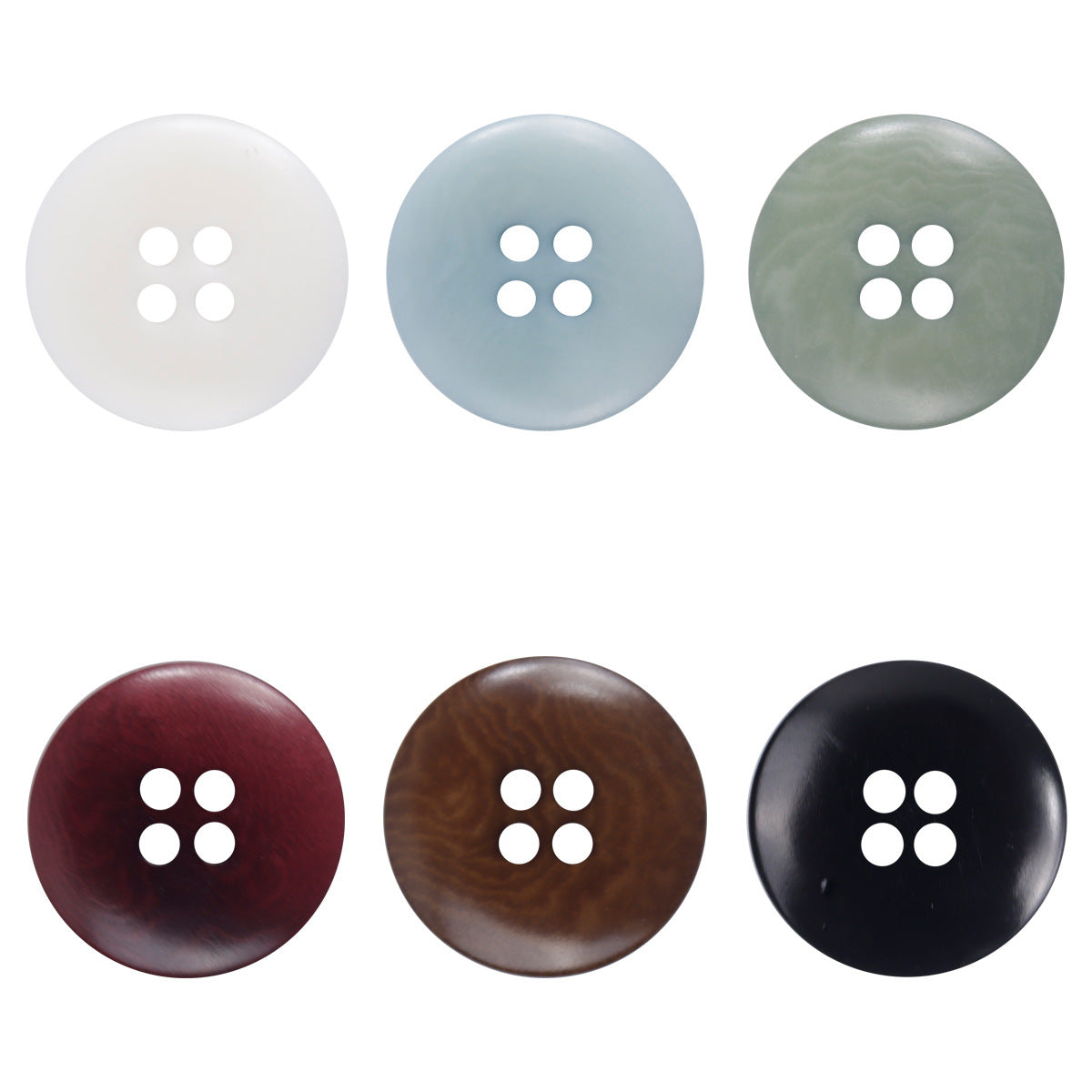 Eco-Friendly Natural Palm Fruit Buttons 30 Pack - Lots of Buttons